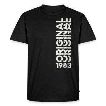 40ème Anniversaire Homme Femme Original Vintage 1983 - T-shirt Premium bio Homme - noir - Devant - Nico (187cm)