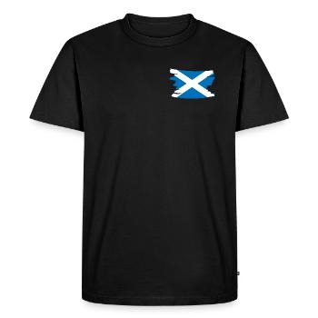 Drapeau national de l'Écosse - brosse horizontale - T-shirt Premium bio Homme - noir - Devant - Nico (187cm)