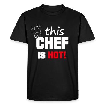 Chef is chef kitchen Hot chef hotel gastronomy - Men's Premium Organic T-Shirt - black - Front - Nico (187cm)