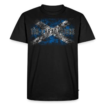 Scottish Patriot Scottish Gaelic - Men's Premium Organic T-Shirt - black - Front - Nico (187cm)