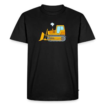 Bulldozer for children - bulldozer construction site - Men's Premium Organic T-Shirt - black - Front - Nico (187cm)