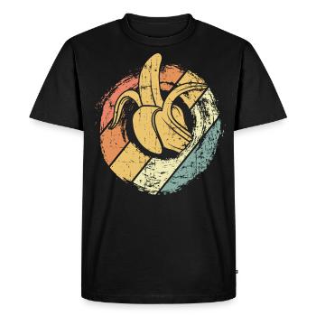 banana - Men's Premium Organic T-Shirt - black - Front - Nico (187cm)