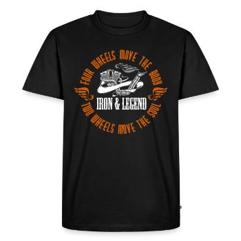 Motor motorfiets - Mannen Premium Bio T-shirt - zwart - Voor - Nico (187cm)