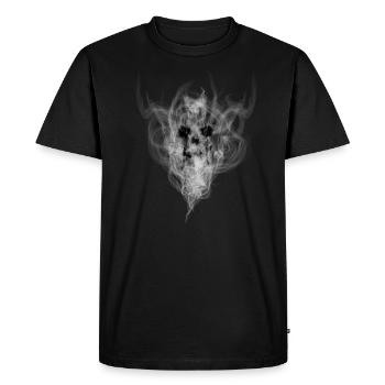 Crâne du diable/tête de mort de fumée - T-shirt Premium bio Homme - noir - Devant - Nico (187cm)
