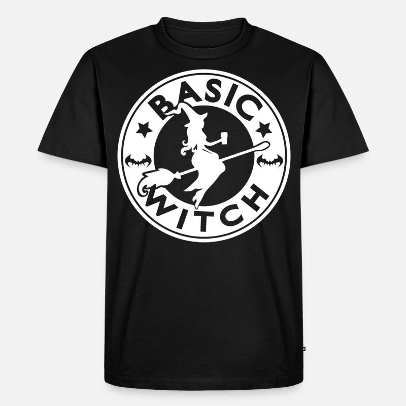 Kaffee Hexe - Männer Premium Bio T-Shirt - Schwarz