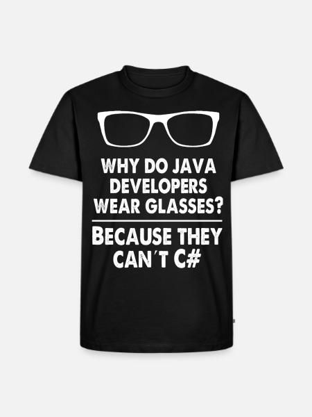 Developer Java - Männer Premium Bio T-Shirt - Schwarz