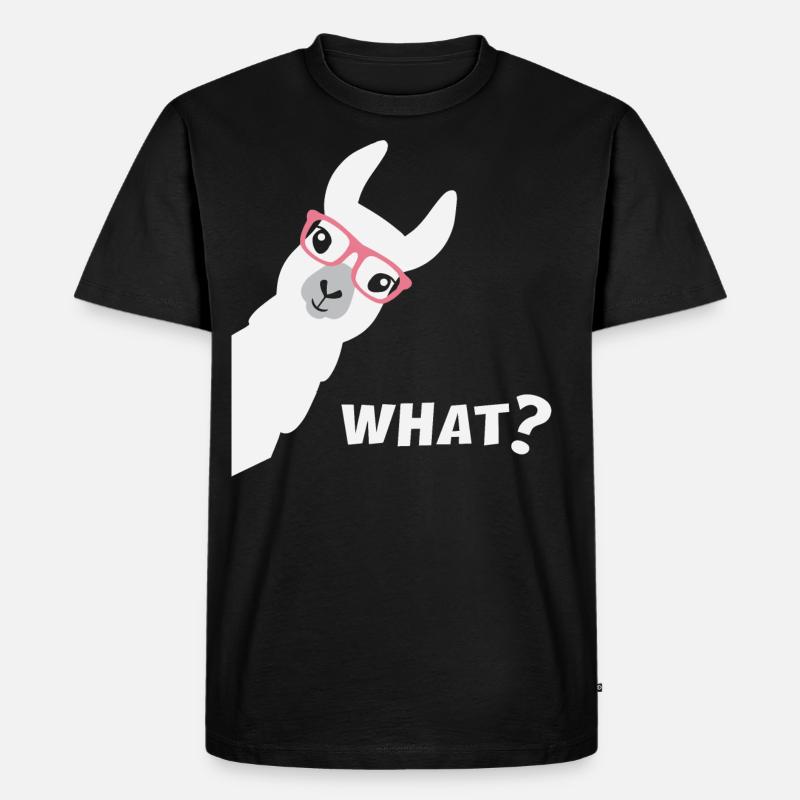 Alpaka in der Schule oder im Büro! - Männer Premium Bio T-Shirt - Schwarz