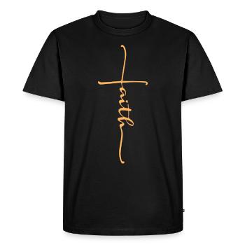 Faith Bible quotes Good Jesus Christ - Men's Premium Organic T-Shirt - black - Front - Nico (187cm)