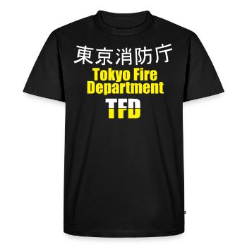 Service d'incendie Japon Tokyo, service d'incendie, - T-shirt Premium bio Homme - noir - Devant - Nico (187cm)