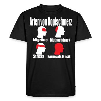 Opponents carnival, anti carnival music humor - Men's Premium Organic T-Shirt - black - Front - Nico (187cm)