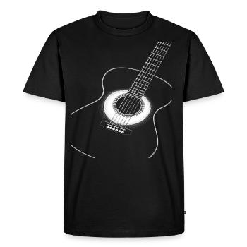 Guitare acoustique - T-shirt Premium bio Homme - noir - Devant - Nico (187cm)