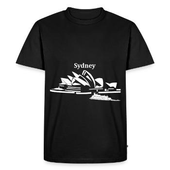 Sydney T-Shirt Sweat À Capuche Pull Cadeau De Vacances - T-shirt Premium bio Homme - noir - Devant - Nico (187cm)