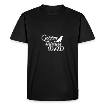 golden retriever dad - Men's Premium Organic T-Shirt - black - Front - Nico (187cm)