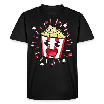 Idée de cadeau drôle pour sac de maïs soufflé cinéma cinéma - T-shirt Premium bio Homme - noir - Devant - Nico (187cm)