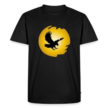 Aigle volant dans le ciel Aigle Ailes - T-shirt Premium bio Homme - noir - Devant - Nico (187cm)
