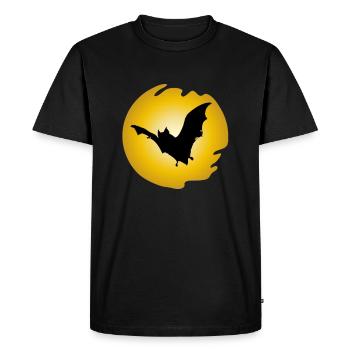 Flying Bat Bat Wings Silhouette - Men's Premium Organic T-Shirt - black - Front - Nico (187cm)