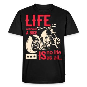 moto - T-shirt Premium bio Homme - noir - Devant - Nico (187cm)