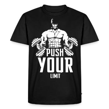body building - Men's Premium Organic T-Shirt - black - Front - Nico (187cm)