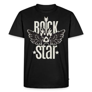 Conception rock guitariste, fan de guitares cadeau - T-shirt Premium bio Homme - noir - Devant - Nico (187cm)
