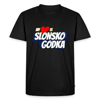 Silésien avec slonsko godka - T-shirt Premium bio Homme - noir - Devant - Nico (187cm)