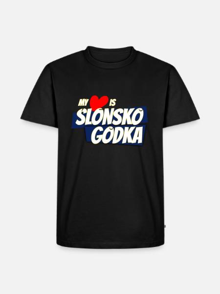 Schlesier mit slonsko godka - Männer Premium Bio T-Shirt - Schwarz