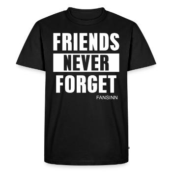 FRIENDS NEVER FORGET - Men's Premium Organic T-Shirt - black - Front - Nico (187cm)