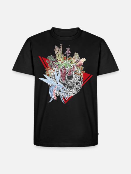 Planet of carnivorous plants in color - Men's Premium Organic T-Shirt - black