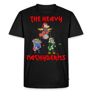 LES PACHYDERMES LOURDS - LES PÈRES JOUENT DU MÉTAL - T-shirt Premium bio Homme - noir - Devant - Nico (187cm)