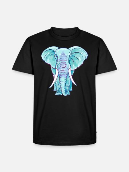 The blue elephant - Men's Premium Organic T-Shirt - black