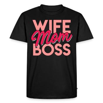 Patron de la fête des mères - T-shirt Premium bio Homme - noir - Devant - Nico (187cm)