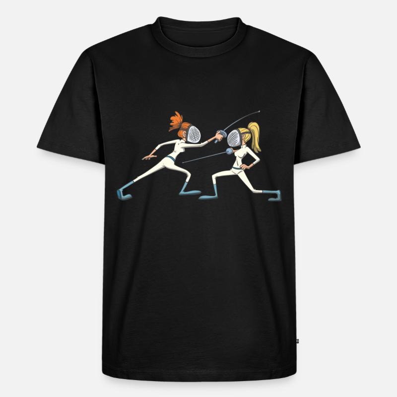 Fechten Ausweichmanöver Geschenk Idee - Männer Premium Bio T-Shirt - Schwarz
