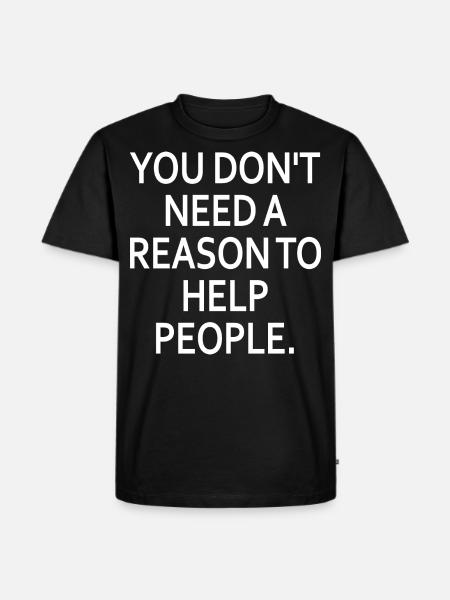 Help People 2 - Männer Premium Bio T-Shirt - Schwarz