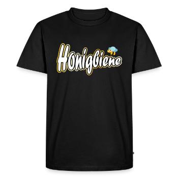 Abeille à miel - T-shirt Premium bio Homme - noir - Devant - Nico (187cm)