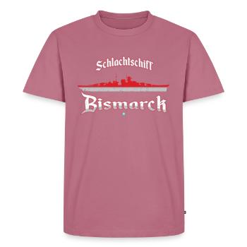 Battleship Bismarck ship navy gift - Men's Premium Organic T-Shirt - mauve - Front - Nico (187cm)