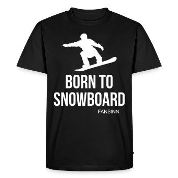 Snowboard Snow Sport d'hiver Demi-lune cadeau - T-shirt Premium bio Homme - noir - Devant - Nico (187cm)