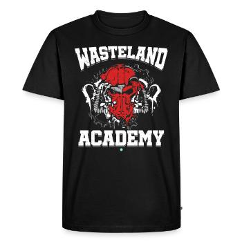Wasteland Academy Shirt cadeau pour joueur - T-shirt Premium bio Homme - noir - Devant - Nico (187cm)