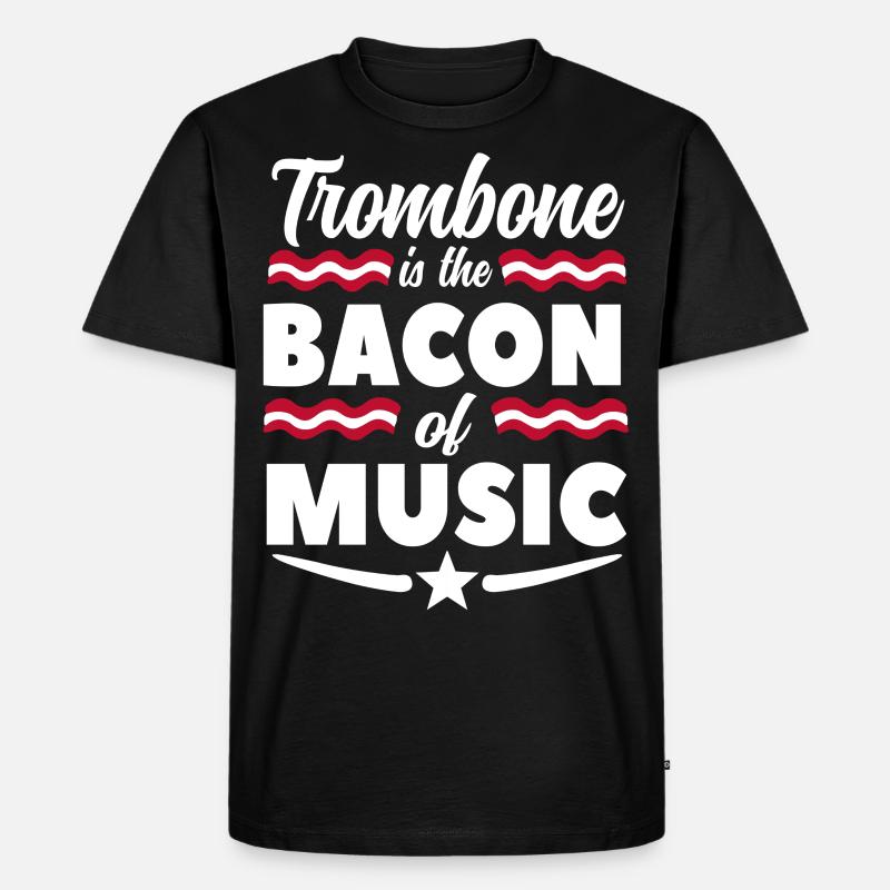 Trombone - Männer Premium Bio T-Shirt - Schwarz