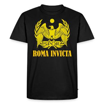 roma invicta rom römisch reich spqr - Männer Premium Bio T-Shirt - Schwarz - Vorne - Nico (187cm)