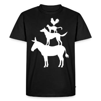 Musiciens de la ville de Brême, cadeau de Brême - T-shirt Premium bio Homme - noir - Devant - Nico (187cm)