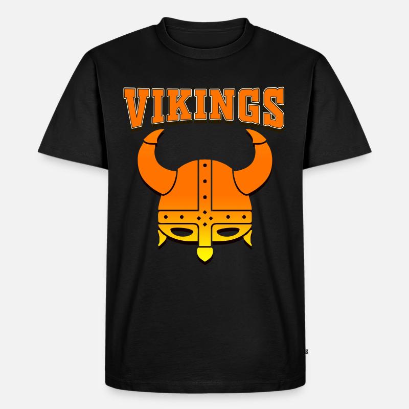 VIKINGS - Männer Premium Bio T-Shirt - Schwarz