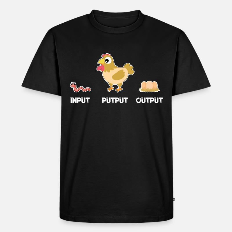 Input Putput Output - Männer Premium Bio T-Shirt - Schwarz