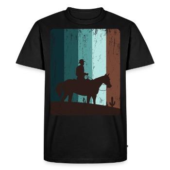 cowboy - Men's Premium Organic T-Shirt - black - Front - Nico (187cm)