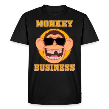 MONKEY Business - T-shirt Premium bio Homme - noir - Devant - Nico (187cm)
