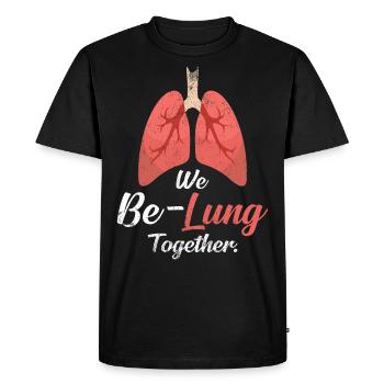 We Be-Lung Together | Lungs pun game gift idea - Men's Premium Organic T-Shirt - black - Front - Nico (187cm)