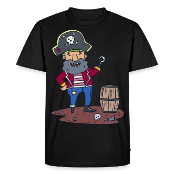 Pirate Brigands Rhum - T-shirt Premium bio Homme - noir - Devant - Nico (187cm)