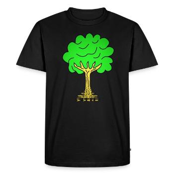 Belle nature. Arbre pour l'environnement et la nature. Chêne - T-shirt Premium bio Homme - noir - Devant - Nico (187cm)