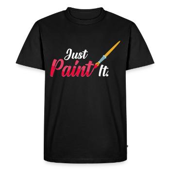 painting - Men's Premium Organic T-Shirt - black - Front - Nico (187cm)