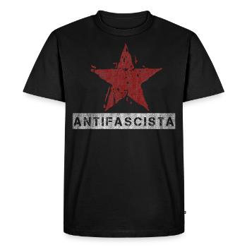 antifascista - T-shirt Premium bio Homme - noir - Devant - Nico (187cm)