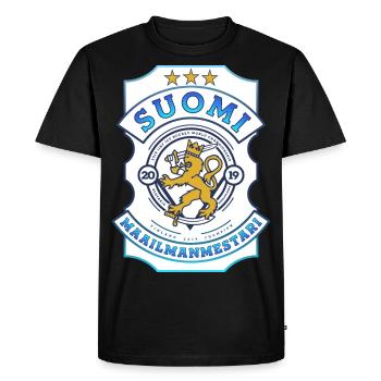 Finland is the world's metari 2019 - Men's Premium Organic T-Shirt - black - Front - Nico (187cm)