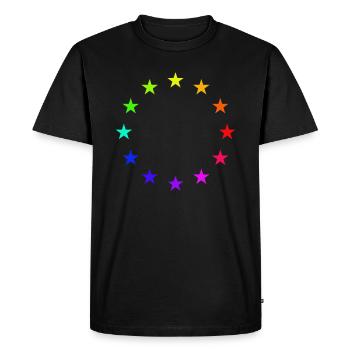 Europa EU Flage arc-en-ciel - T-shirt Premium bio Homme - noir - Devant - Nico (187cm)